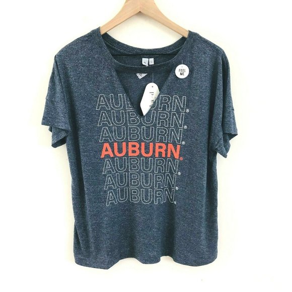 NWT! Chick-A-Dee Auburn Tigers V-Neck Logo Tee M - Picture 1 of 3